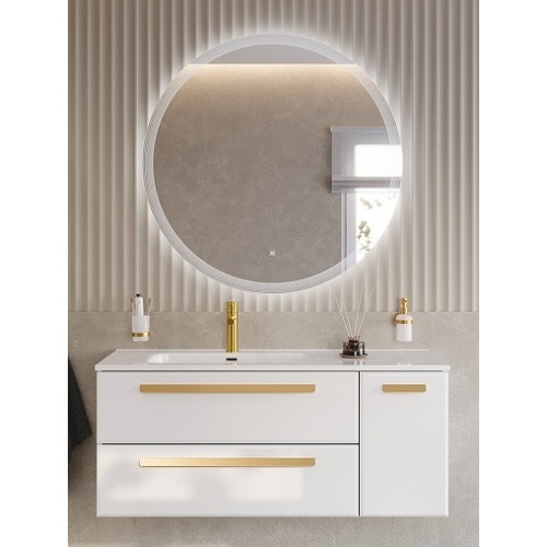 BelBagno Мебель для ванной Eco Cer-N 120-1 L bianco lucido CZR-8095-120-L ручки сатиновое золото