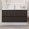 BelBagno Тумба с раковиной Uno 120 подвесная Темно-Серый матовый с раковиной BB-8099-120