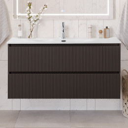 BelBagno Тумба с раковиной Uno 120 подвесная Темно-Серый матовый с раковиной BB-8099-120