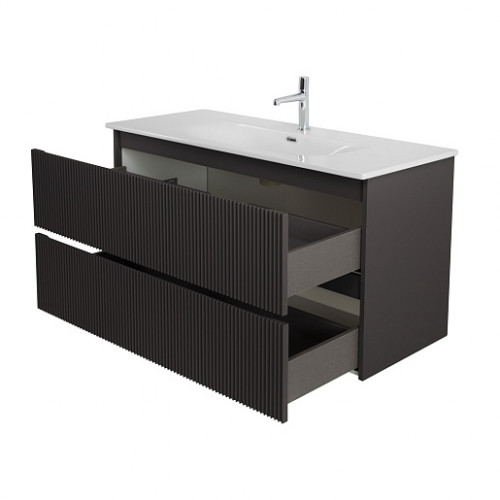 BelBagno Тумба с раковиной Uno 120 подвесная Темно-Серый матовый с раковиной BB-8099-120