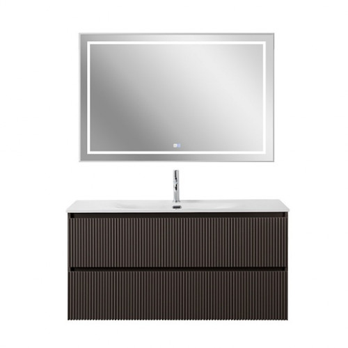 BelBagno Тумба с раковиной Uno 120 подвесная Темно-Серый матовый с раковиной BB-8099-120