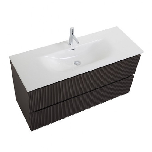 BelBagno Тумба с раковиной Uno 120 подвесная Темно-Серый матовый с раковиной BB-8099-120