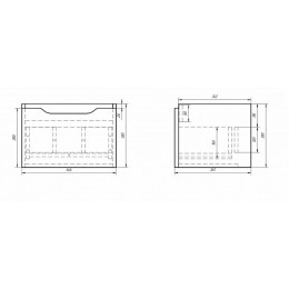 Dreja Тумба с раковиной Tiny 50