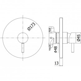 Смеситель для душа Paffoni Light LIGBOX010CR 262011 хром