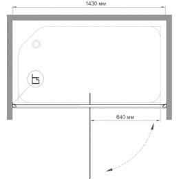 Royal Bath Душевая дверь в нишу HV-C-CH 140х185