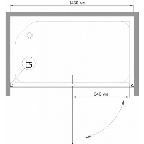 Royal Bath Душевая дверь в нишу HV-C-CH 140х185