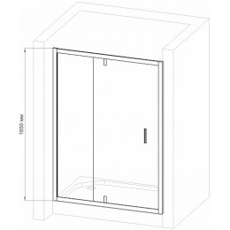 Royal Bath Душевая дверь в нишу HV-C-CH 140х185