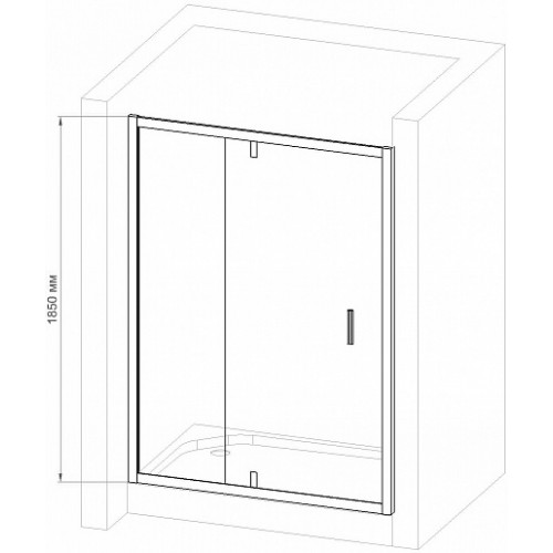 Royal Bath Душевая дверь в нишу HV-C-CH 140х185