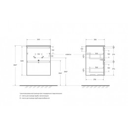 BelBagno Тумба с раковиной Uno mini 50 подвесная Еловый матовый с раковиной BB-8099-3-50