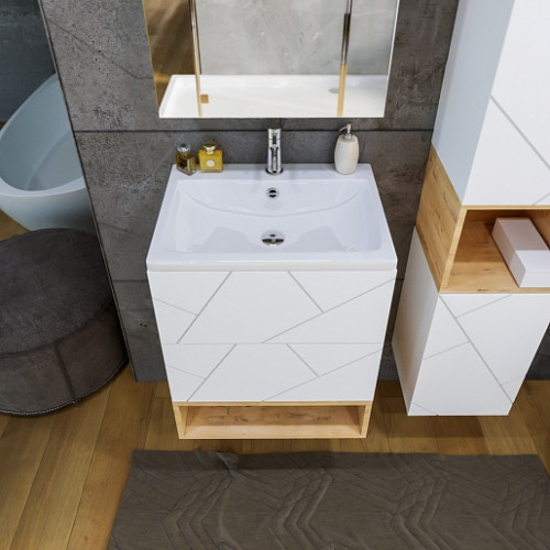 Бриклаер Мебель для ванной Кристалл 60 белая