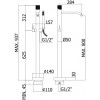 Смеситель напольный Paffoni Jo JO032CR 285627 хром