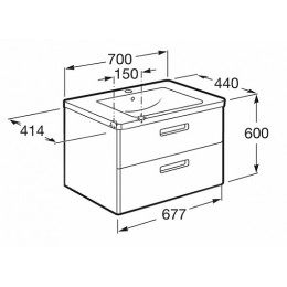Roca Раковина "Gap Unik 70" 327471000