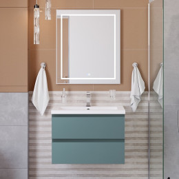 BelBagno Тумба с раковиной Kraft 75 подвесная Голубой матовый