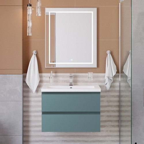 BelBagno Тумба с раковиной Kraft 75 подвесная Голубой матовый