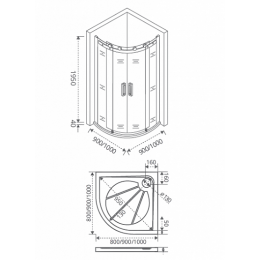 Good Door Душевой уголок Galaxy R-TD-90-C-CH