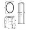 Зеркало 1Marka Pearl 70*95 Light, с подогревом