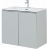 Aquanet Тумба с раковиной Алвита New 70 2 дверцы подвесная серая матовая