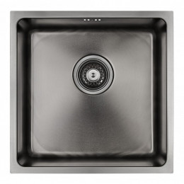 Мойка для кухни Paulmark Lassan PM304444-GM 44х44 вороненая сталь