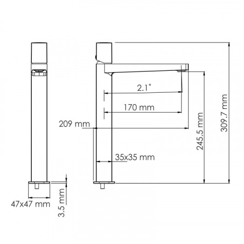 Смеситель для раковины WasserKRAFT Saale 9503H белый