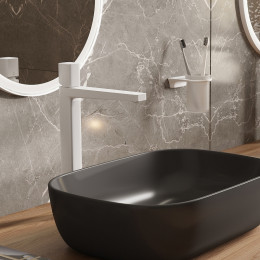 Смеситель для раковины WasserKRAFT Saale 9503H белый