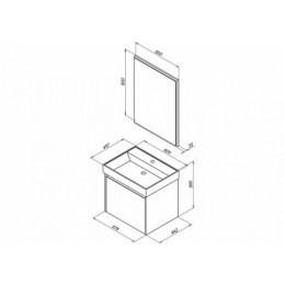 Aquanet Мебель для ванной Nova Lite 60 дуб рустикальный