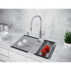 Мойка для кухни Paulmark Lumi UNI-SKEW LU74SK-WH 74x44 белый