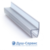 Уплотнитель для душевой кабины 6 мм Ч-образный U1588 длина 2,2 м лепесток 15 мм