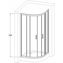 Royal Bath Душевой уголок HKD-C-CH 90х90х185