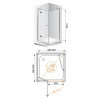 Cezares Душевой уголок VERONA-W-A-1-90-C-Cr