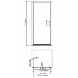 WasserKRAFT Душевая дверь Salm 27I27