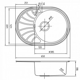 Мойка кухонная Iddis Suno S SUN65SRi77 65х46 шелковый блеск правая