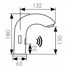 Смеситель для раковины Kaiser Sensor 38421 сенсорный хром