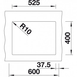 Кухонная мойка Blanco Subline 340/160-U (чаша слева), черный