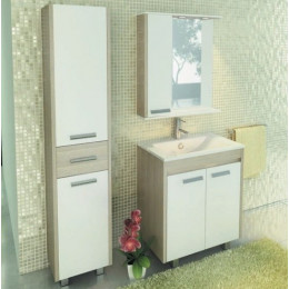 Зеркальный шкаф Comforty Тулуза 75 R сосна лоредо