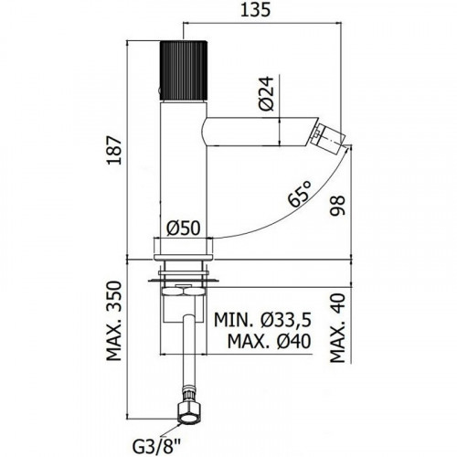 Смеситель для биде Paffoni Jo JO131NO 285623 черный матовый