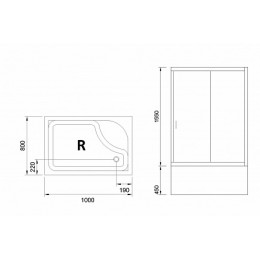 Royal Bath Душевой уголок RB 8100BP-T-CH R