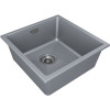 Мойка для кухни Paulmark Lumi UNI LU45-GRM 45.5x46 серый металлик