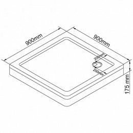WasserKRAFT Поддон для душа Amper 29Т03