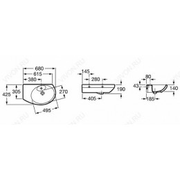 Roca Раковина "Dama Senso Compacto" 327518000 L