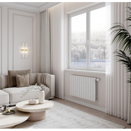 Радиатор биметаллический Royal Thermo Infinity 500 Bianco Traffico 8 секций, боковое подключение