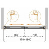 Cezares Шторка на ванну TANDEM-SOFT-VF-2-180/145-P-Cr