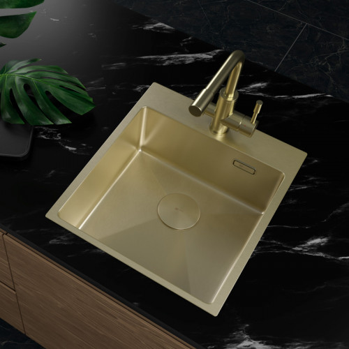 Мойка для кухни Lemark Janga 9938102 51x44 светлое золото