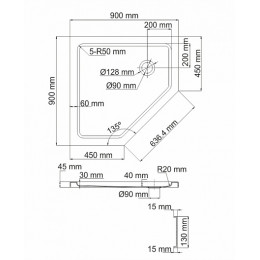 WasserKRAFT Поддон для душа Isen 26T11
