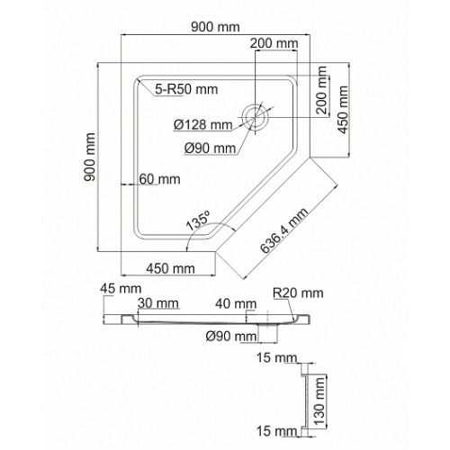 WasserKRAFT Поддон для душа Isen 26T11