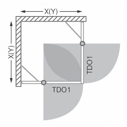 Roltechnik Душевая дверь "TDO1 1100" brillant