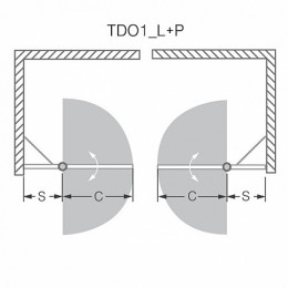 Roltechnik Душевая дверь "TDO1 1100" brillant