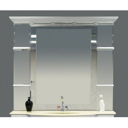 Misty Зеркало Мелиса 130 белое, глянец