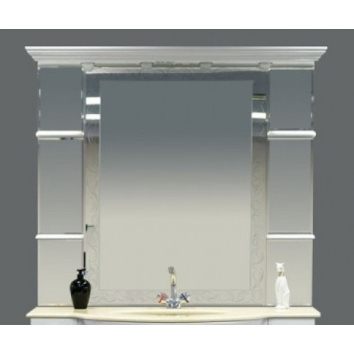 Misty Зеркало Мелиса 130 белое, глянец
