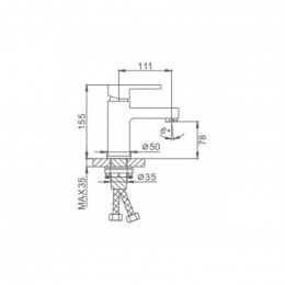 Смеситель для раковины Frap F1072 хром