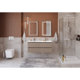 BelBagno Тумба с раковиной Kraft 120-2 подвесная Бежевый матовый